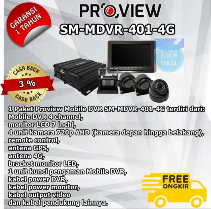 Cctv mobil cheap 4 channel