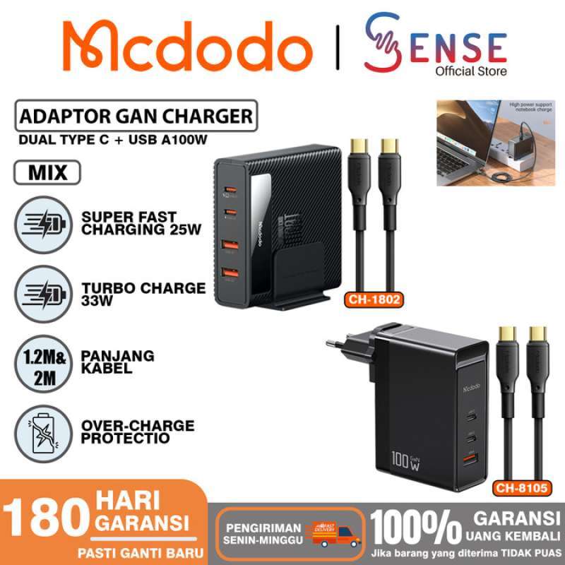 CARGADOR MCDODO CH-8105 USB-C 100W BLACK