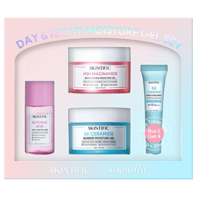 Promo Skintific Day And Night Moisture Gel Set Diskon 37% Di