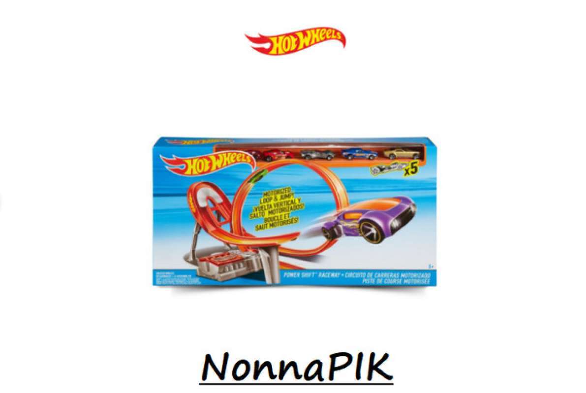 Promo Hot Wheels Power Shift Raceway Track 5 Race Vehicles Set