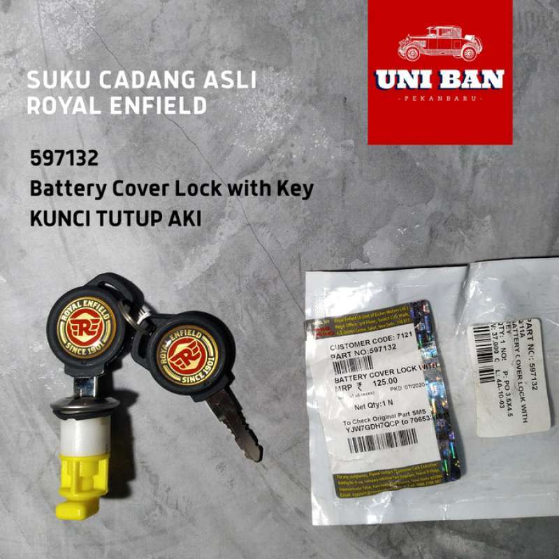 Jual 597132 Kunci Tutup Aki Asli Royal Enfield Battery Cover Lock With Key Di Seller Kanzahana Store Koja Utara Kota Jakarta Utara Blibli