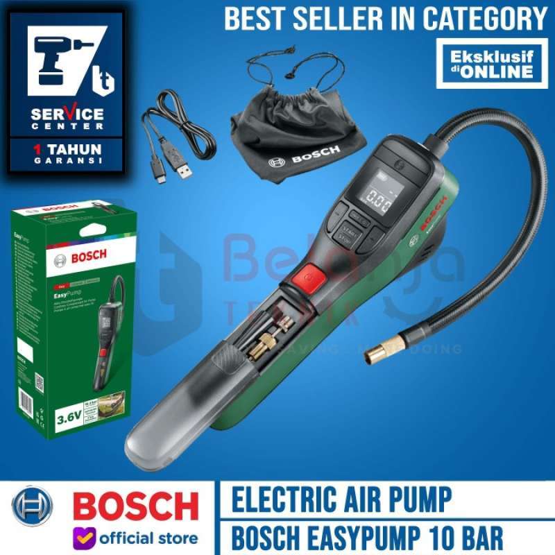 Promo Bosch Electric Air Pump EasyPump 10 Bar Pompa Angin Portable