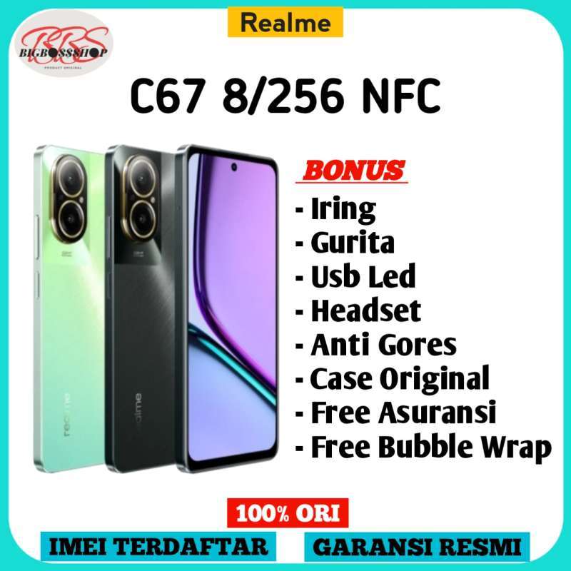Promo Realme C67 8/256 GB Nfc Garansi Resmi + Bonus Diskon