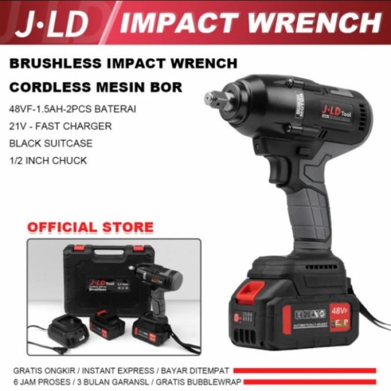 Promo Cordless Impact Wrench Brushless Bor Buka Baut Impact
