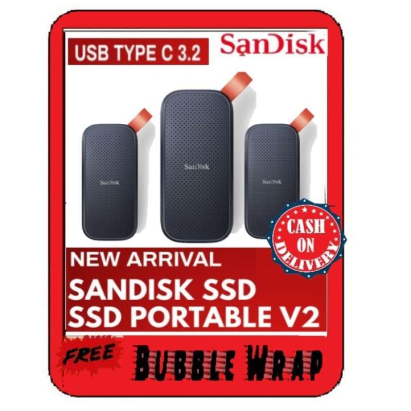 SanDisk harddisk SSD external portabel 1 terabyte 1tb anti air debu