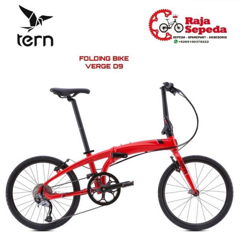 Jual SEPEDA LIPAT SELI FOLDING BIKE TERN VERGE D9 RED 20 INCH di