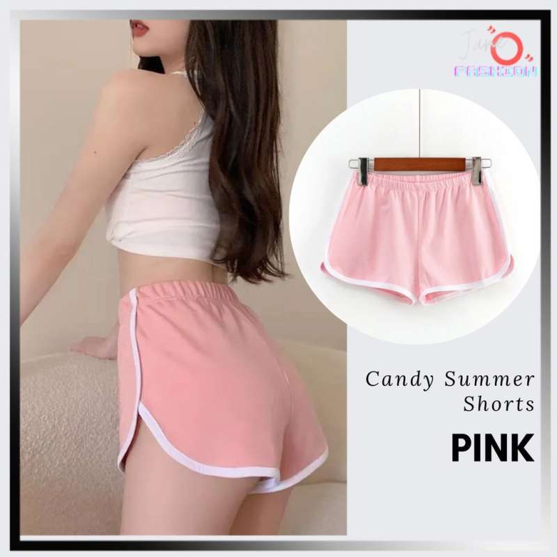 Promo Celana Pendek Wanita Korea Sporty Candy Summer Shorts Hot