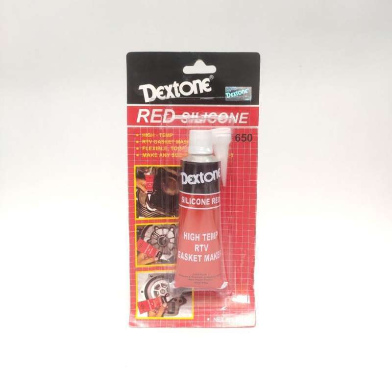 70 ML DEXTONE RED SILICONE High Temp RTV Lem Kaca Sealant Tube