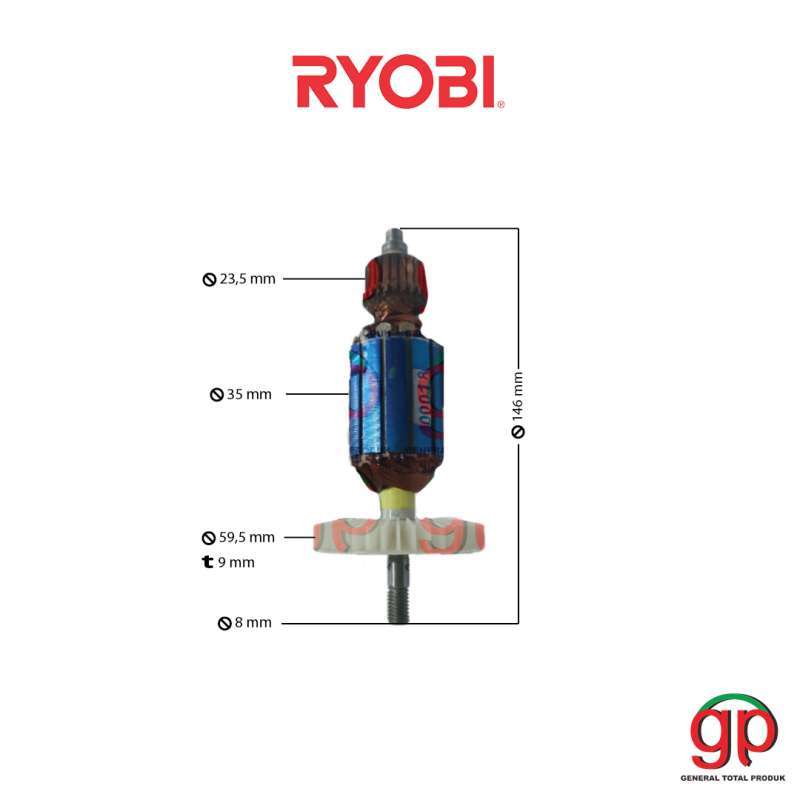 Jual Armature Hl83 Ryobi Angker Mesin Pasah Planer Hl 83 Serut