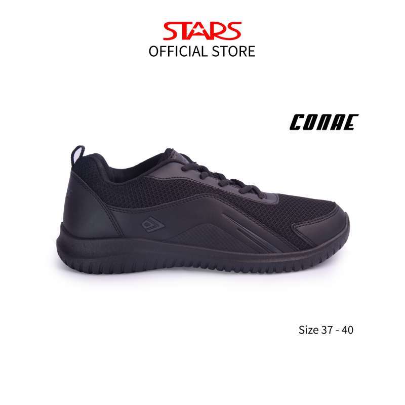 Jual CONAE Sepatu Sneaker Wanita Remaja Perempuan Larucco Hitam