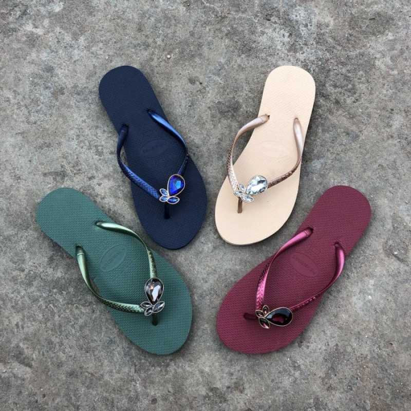 Jual Gratis Ongkir New Slipper Havaianas Diamond For Women di