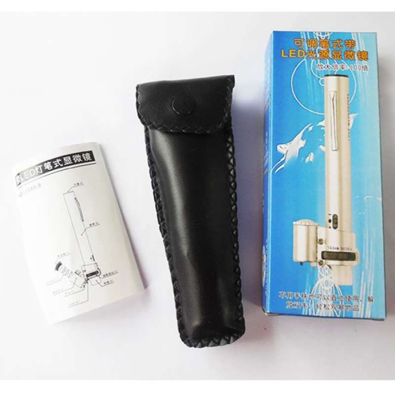 Promo Portable Pocket Diamond Zoom 100X Microscope Loupe Pen - BOX