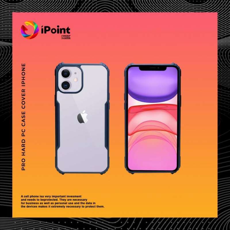 Jual Case iPhone 11 Hard Silicone Bezel With Back Transparant