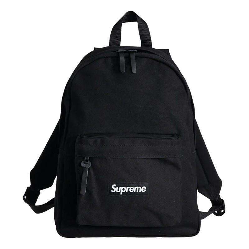Jual Tas SUPREME Backpack Canvas Black di Seller six6street