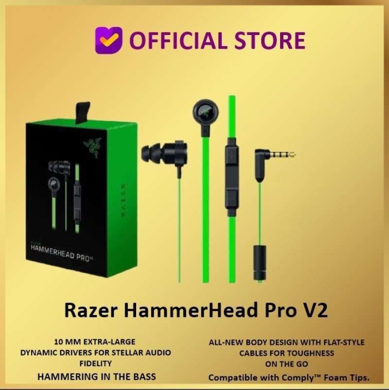 Jual Razer Hammerhead Pro V2 Earphone Headset Gaming Hammer Head