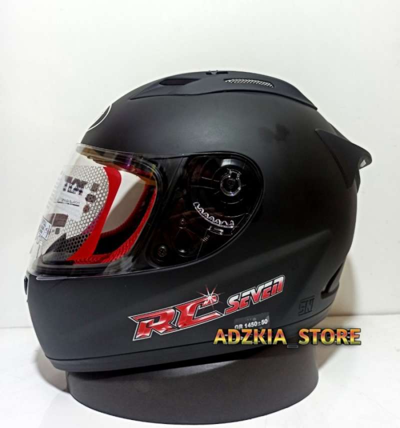 Promo Helm Kyt Rc7 Rc Seven Solid Black Doft Hitam Dof Polos Helem