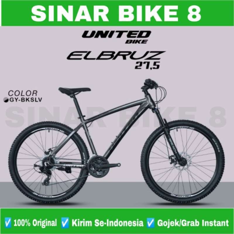 sepeda gunung mtb united elbruz 27.5 inch alloy 21 speed