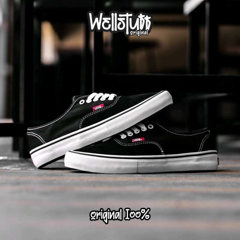Vans authentic black pro discount