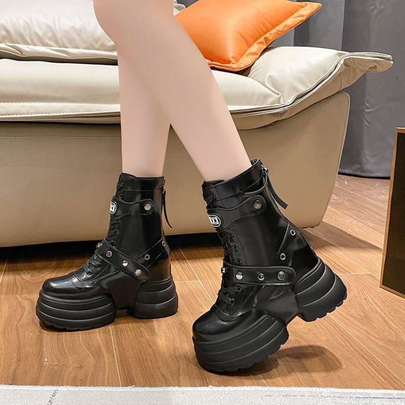 Sepatu boots korean deals style