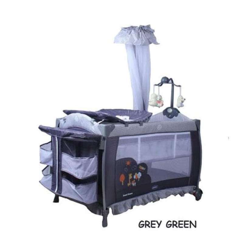 Promo Box Baby Pliko 1179 Xlr ranjang Bayi box Bayi tempat Tidur Bayi Grey Green Diskon 21 Di Seller Nawangshop Harapan Jaya Kota Bekasi Blibli