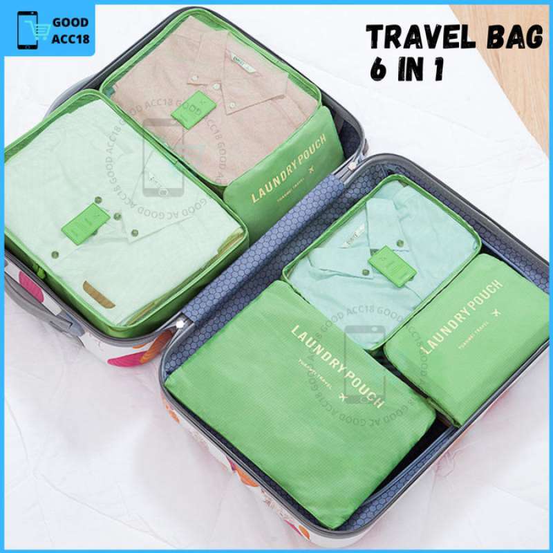 Jual Travelling Bag 6 in 1 Praktis Organizer Secret Pouch Travel