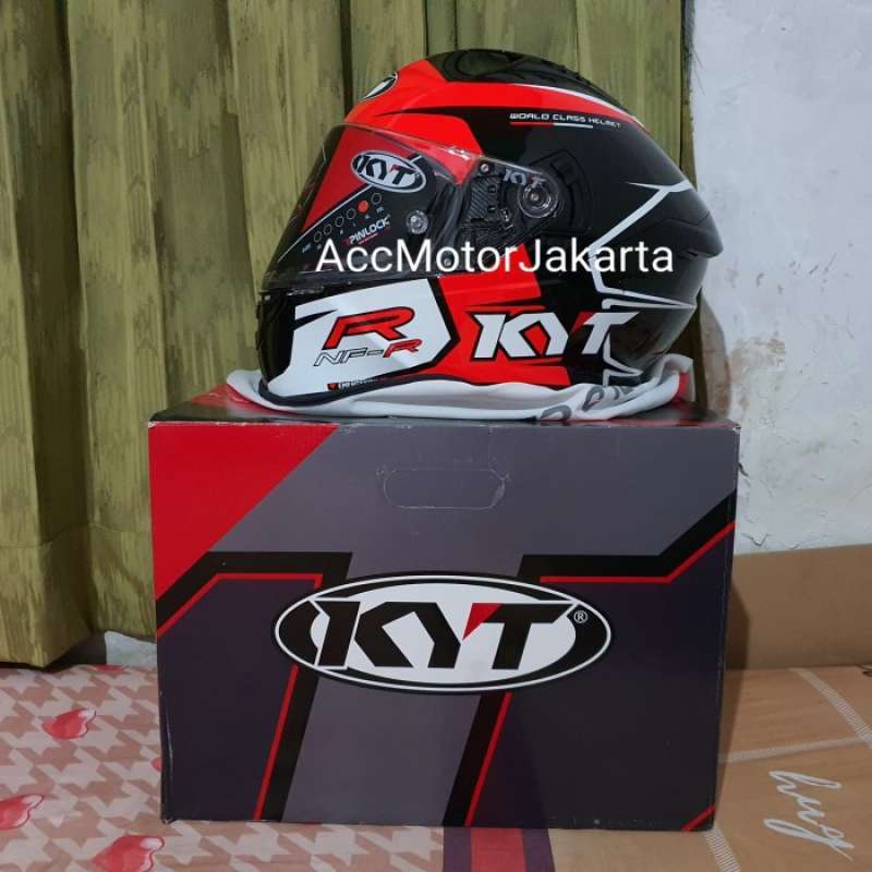 Promo KYT NFR Track Red Black Metalic SNI KYT 100 Diskon 23 di
