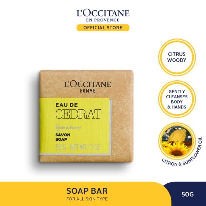 Promo L'Occitane Eau De Cedrat Soap 50 gr Diskon 33% di Seller The Body  Store - Tugu Selatan, Kota Jakarta Utara | Blibli