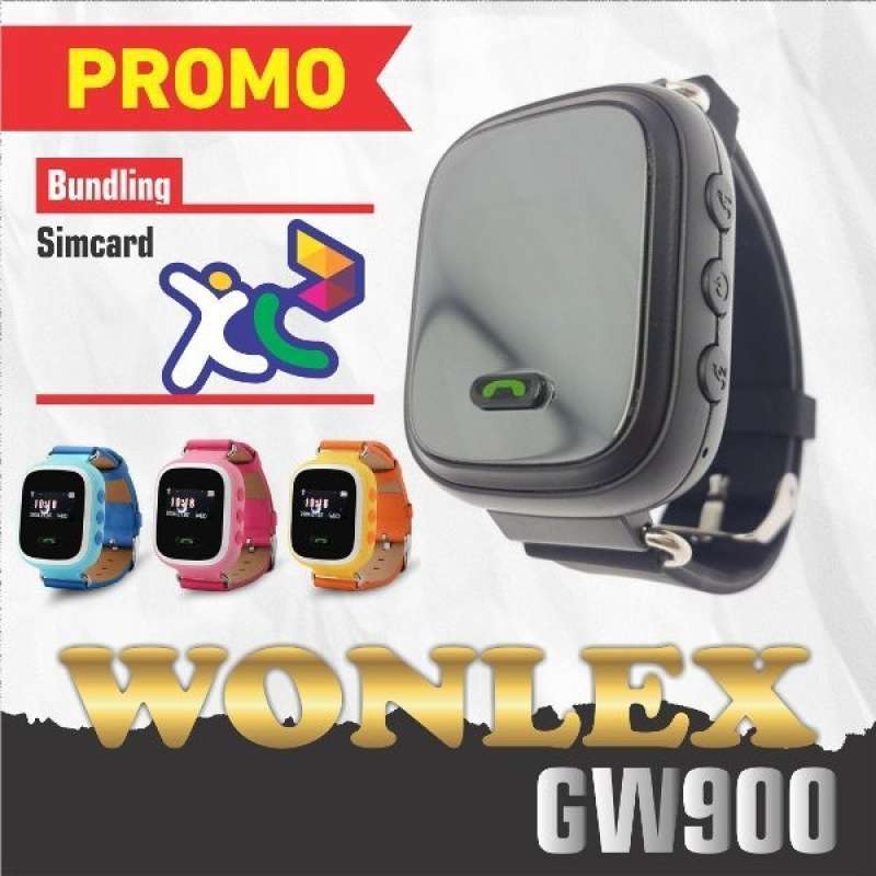 Jual WONLEX GW900 BUNDLING SIMCARD XL JAM TELEPON GPS PELACAK ANAK