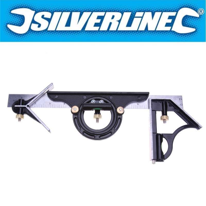 Promo Terbatas Silverline 3 In 1 Penggaris Multifungsi Adjustable Angle Finder 30Cm