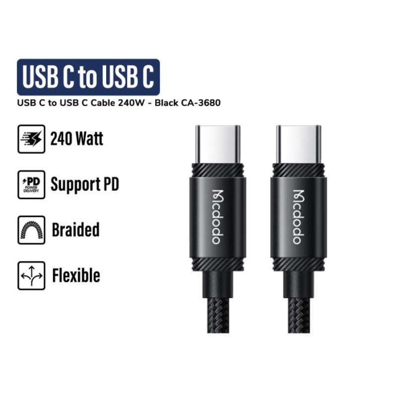 Cable Data USB C to Type C MCDODO 240W 5A Fast Charging PD Kabel