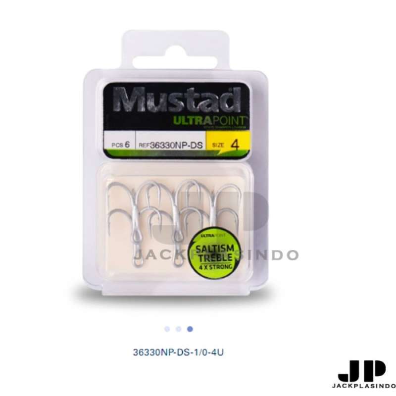 Jual Kail Treble hook Mustad SALTISM 4X 36330 NP DS Size 4 di