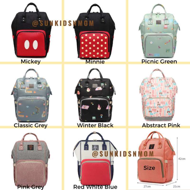 Tas Perlengkapan Bayi Baby Diaper Bag Size Large Tas Ransel Bayi