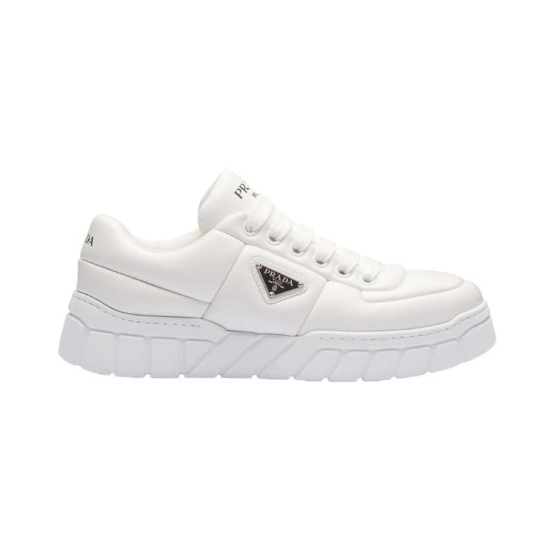 Prada Padded Nappa Leather Sneakers White