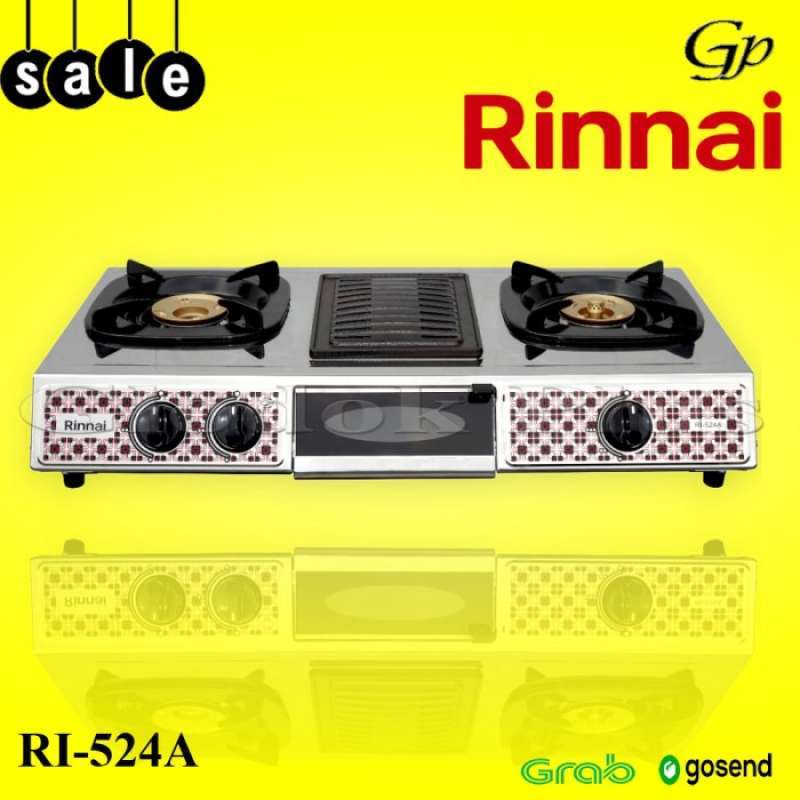 Promo Rinnai Ri-524A Kompor Gas 2 Tungku 524 A Rinai Stainless Ri524A Grill  Terlaris Diskon 10% di Seller Budge 212 - Kapuk, Kota Jakarta Barat | Blibli