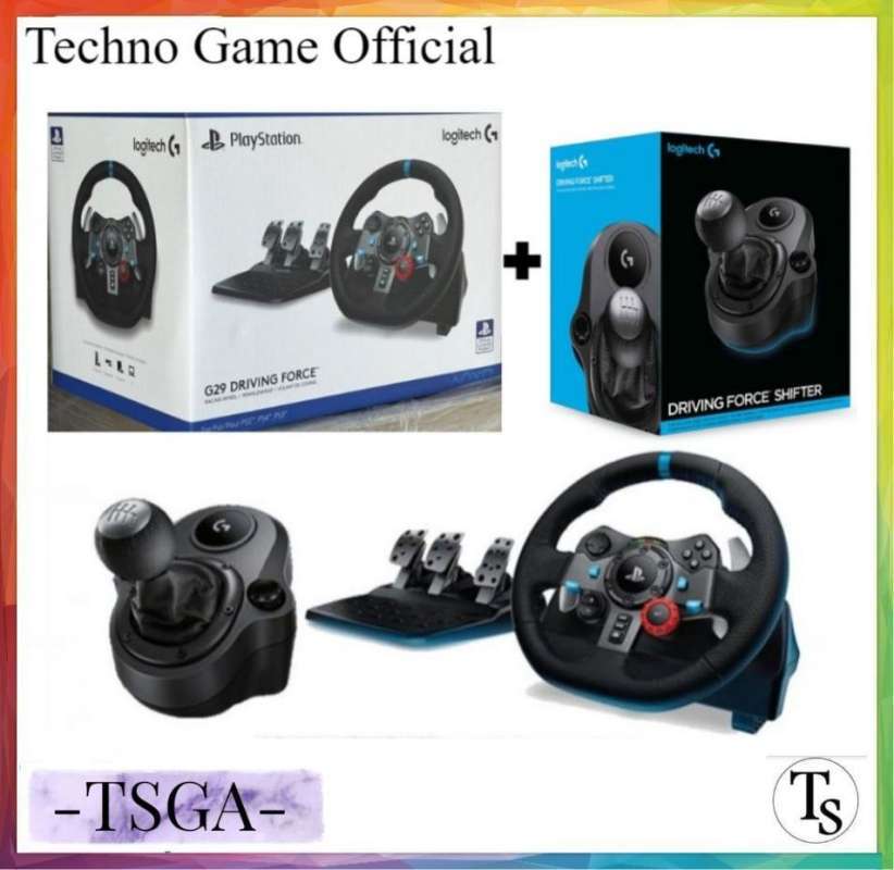 G29 Driving Force Racing Wheel LOGITECH Plus Shifter for PS4 PS3 PC