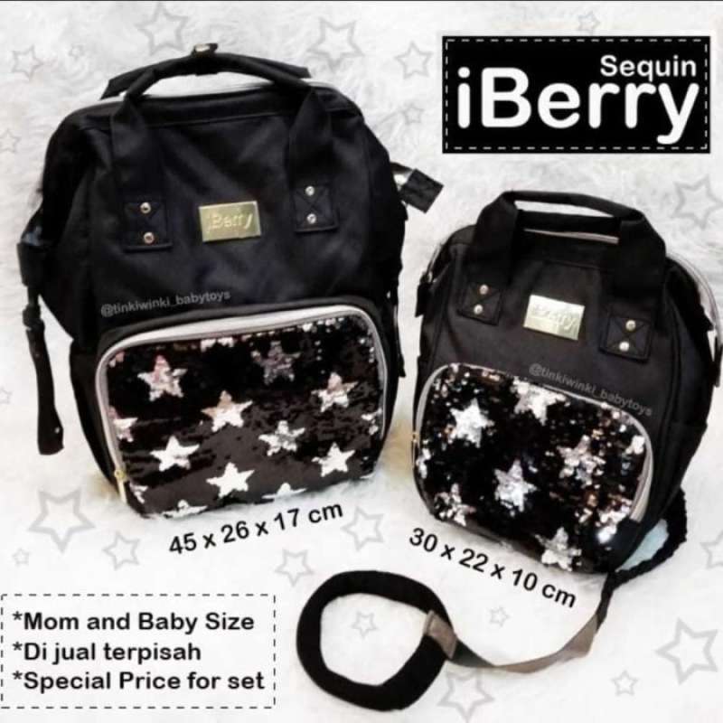Sequin store diaper bag
