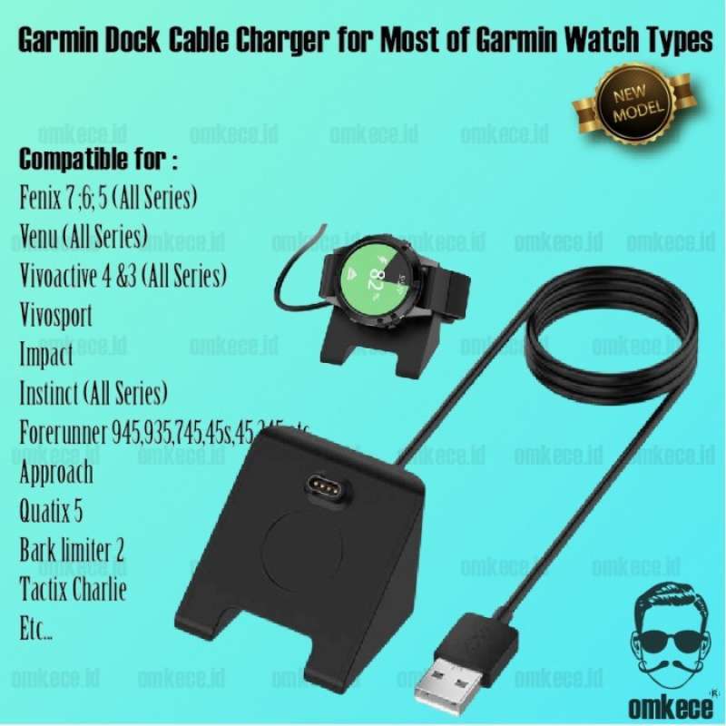 Jual Kabel Charger Garmin Fenix 7 6x 6s 5x FR935 FR945 Vivoactive