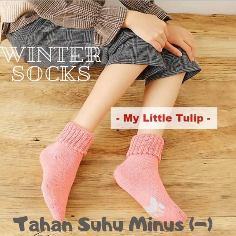 Promo Kaos Kaki Musim Dingin Winter Sock Wool Bulu Domba Wanita