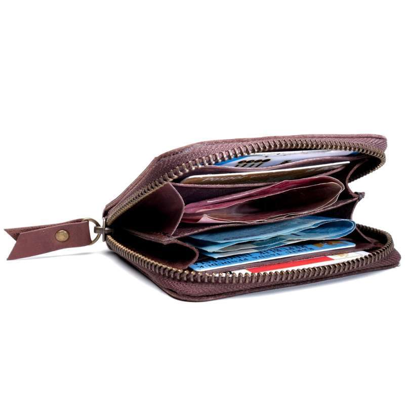 Mivaso Dompet Kartu Uang Card Holder Wallet Wanita Pria Kulit Asli BDKK01