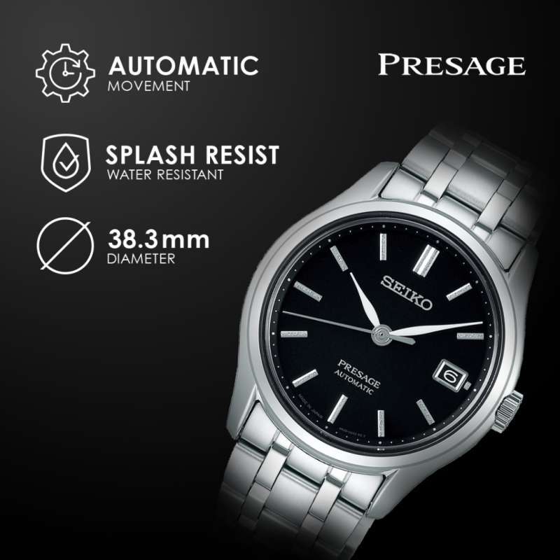 Seiko Presage Automatics 23 Jewels SRPD99J1 SRPD99J Silver Black Stainless steel