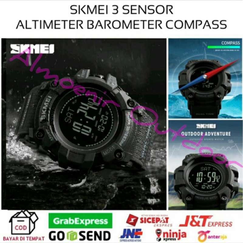 Promo JAM TANGAN SKMEI 3 SENSOR ALTIMETER BAROMETER COMPAS OUTDOOR
