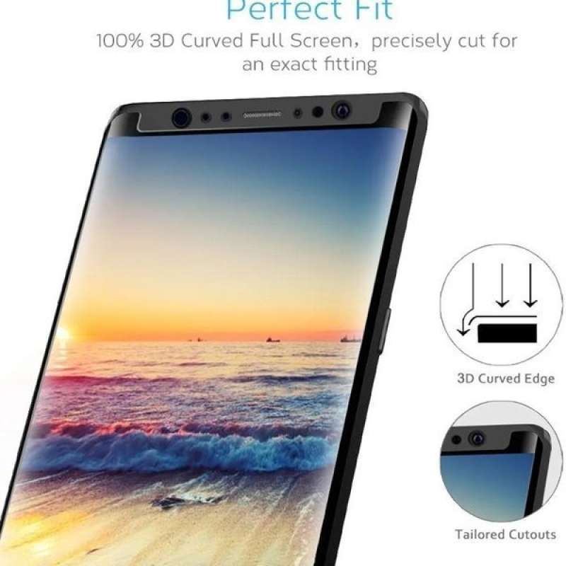 SAMSUNG NOTE TEMPERED GLASS 3D WARNA ANTI GORES KACA SCREEN GUARD 9H - Main Image