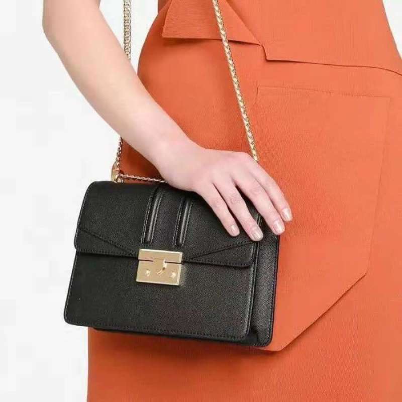 Push lock online front flap bag