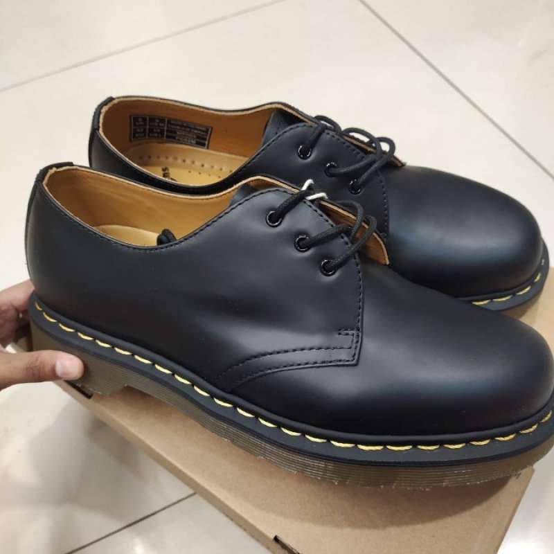 Promo best Selling Docmart Boots Dr Martens 1461 Black Smooth