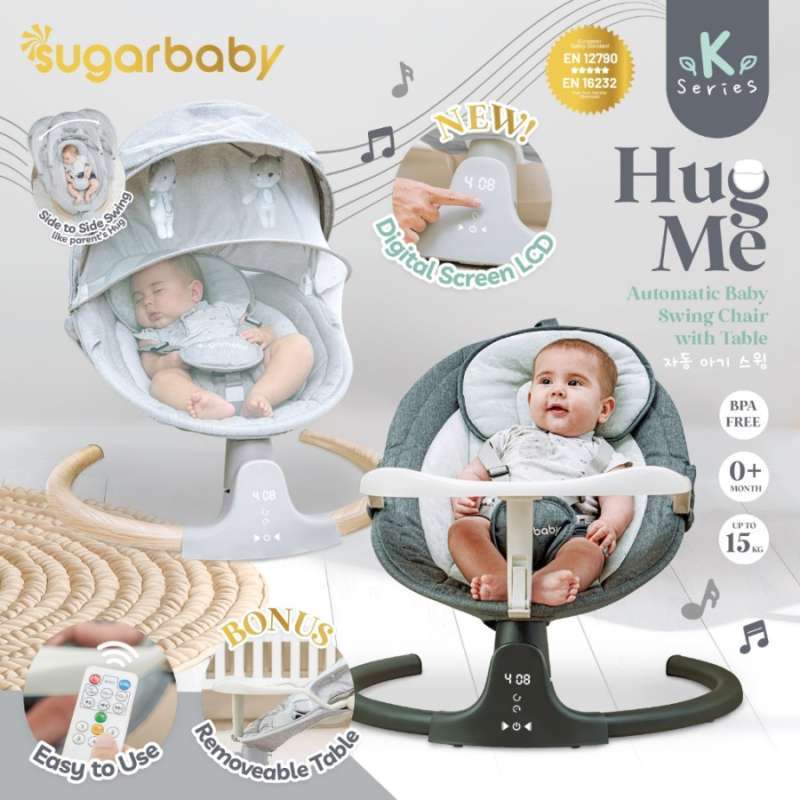 Jual Sugar Baby Hug Me Automatic Baby Swing Chair With Table K