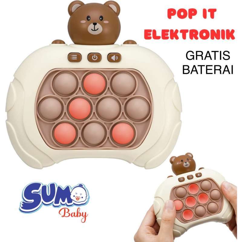 Mainan Pop It Elektrik Push Pop Bubble Elektronik Fidget Toy Game Anak
