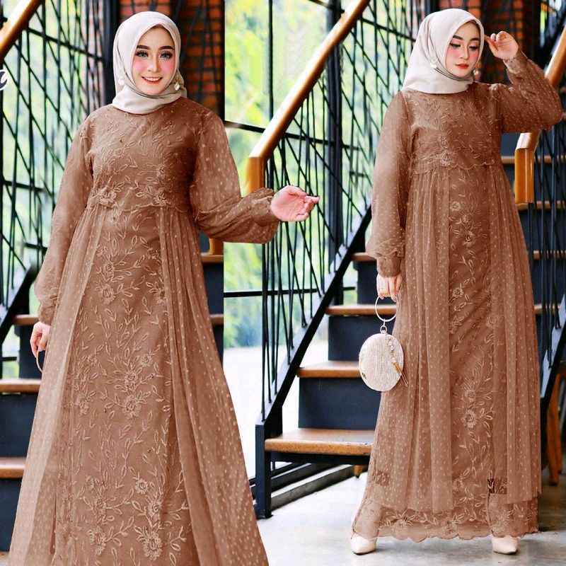 Model dress pesta hijab online