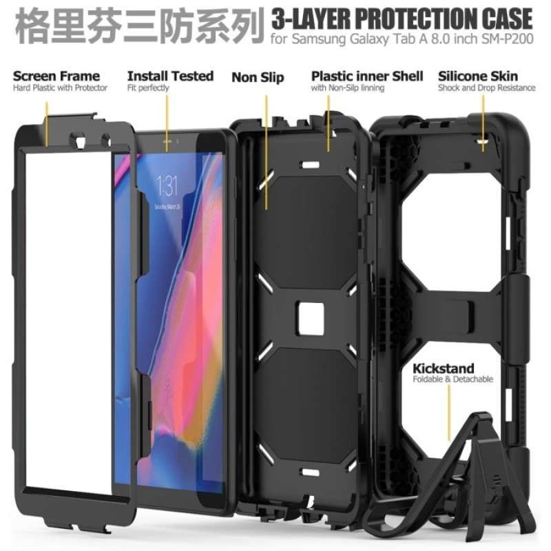 Samsung Tab A8 T290 T295 2019 Rugged Armor Casing Hard Case