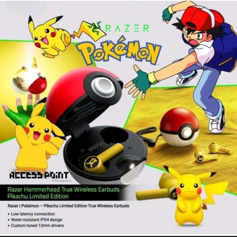 Promo Razer Hammerhead TWS Earbuds x Pokemon Pikachu Limited