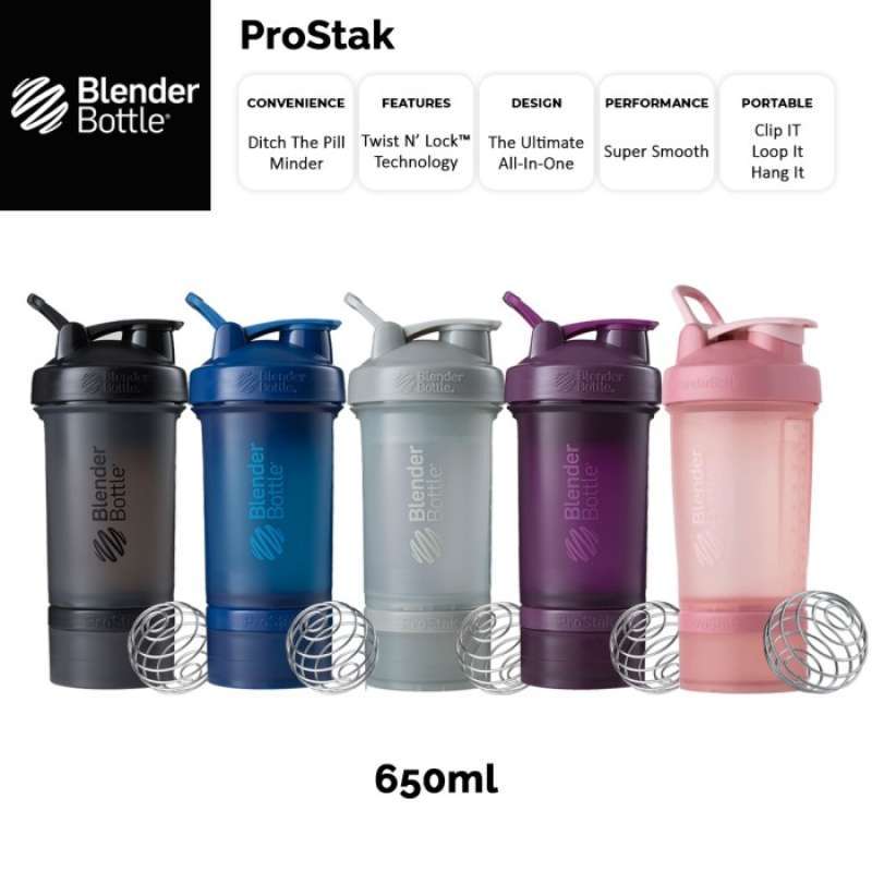 Blenderbottle Prostak (22oz) - 650ml BPA-Free Phthalate-Free